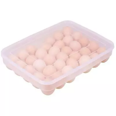 Fridge Cupboard 34 Egg Holder Tray Eggs Storage Organiser Plastic Container Case • £7.95