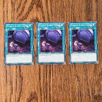 $4.99 • Buy YuGiOh - Foolish Burial Goods X 3 - Common - SDCB-EN030