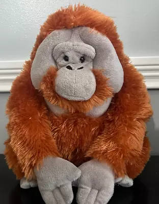 WILD REPUBLIC Orangutan MONKEY Stuffed Animal Plush Toy Orange Gray 12 Inches • $14.99