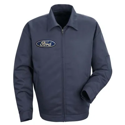 FORD Custom Mechanic JACKET W/ Embroidered Patch Racing Auto • $89.99