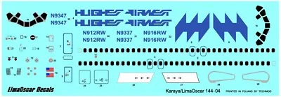 Karaya D144-04 1/144 Douglas DC-9-32 Hughes Airwest Decals  Decals • $9.95