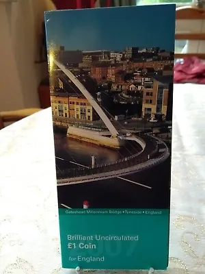 Brilliant Uncirculated 2007 £1 Coin England Gateshead Millennium Bridge Pack • £23.50