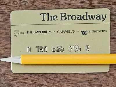 The Broadway VTG Expired Old Credit Card CC 1980s California Department Store • $11