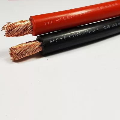 35mm2 240 A Amps Flexible PVC Battery Welding Cable Black Red 1 - 100M M Lengths • £30.99