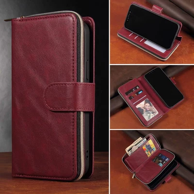$18.99 • Buy For IPhone 14 13 12 11 Plus/Pro/Max XS SE2022/8/7 Wallet Case Leather Flip Cover