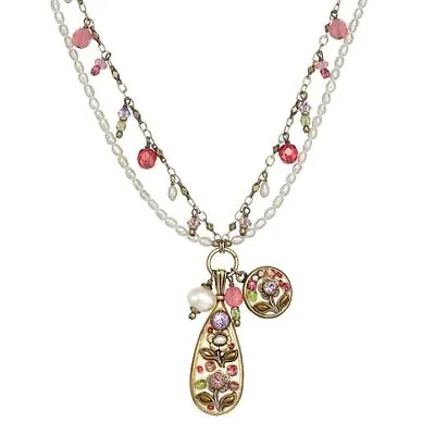 Michal Golan Pearl Blossom Charms Necklace • $150