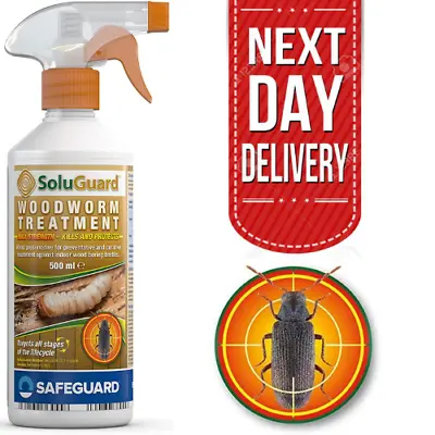 £10.42 • Buy SAFEGUARD Soluguard High Strength Woodworm Treatment Killer Spray Clear 500ML UK