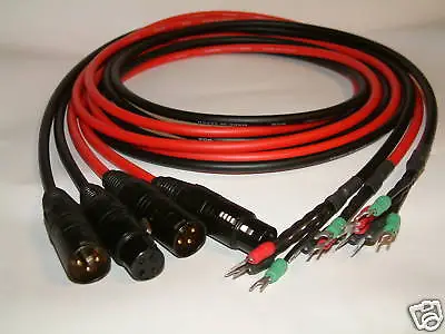 4 Adaptor Cables 2' Lugs To XLR For UREI LA2A LA3A 1176 • $80.95