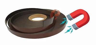 Self Adhesive Magnetic Tape Sticky Backed Magnet Strip Roll 13mm 20mm 25mm • £15.98