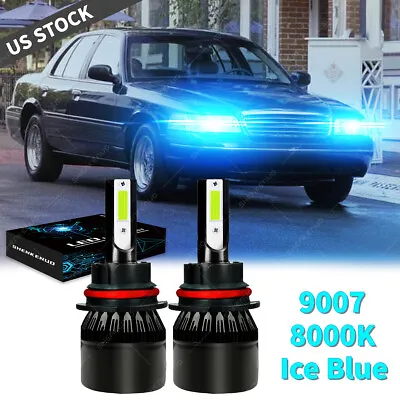 8000K Ice Blue 9007 LED Headlights Bulbs Hi-Lo FOR FORD Crown Victoria 1998-2011 • $19.11