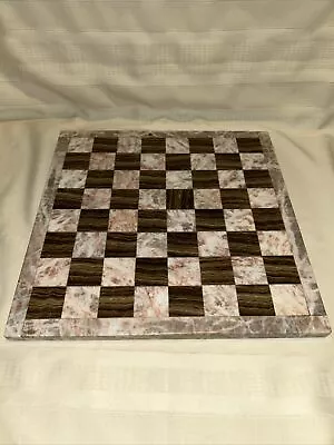 Marble Chest-checker Board 14x14 19.5 Diagonal Pink/Brown  Board Only • $29.95