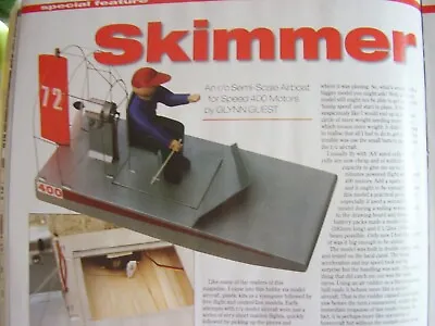 Original Model Boat Plan 2007 Skimmer Easy Build Basic Electric Airboat • $12.62
