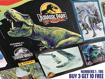 Panini Rare Jurassic Park 30th Anniversary Cards - Buy 3 Get 10 Free - #1 - 195 • £0.99