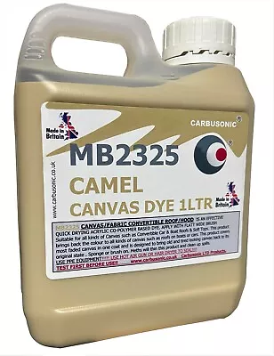 Carbusonic Canvas Dye For Convertibles & Soft Tops Repairs Revives & Re-Colours. • £99.99