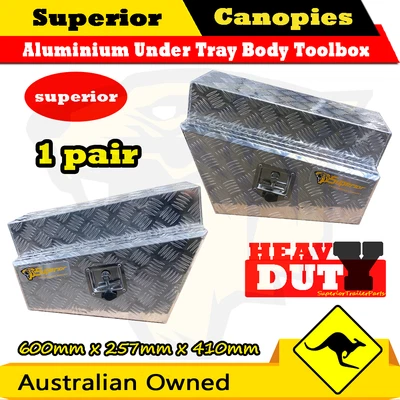 $230 • Buy Aluminium Under Tray Body Toolbox 600 257 Underbody Pair Ute Undertray New 1pair