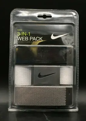 Nike Golf Men's 3 In 1 Web Pack Belts One Size Fits Most DS5006109X *NEW* • $19.99