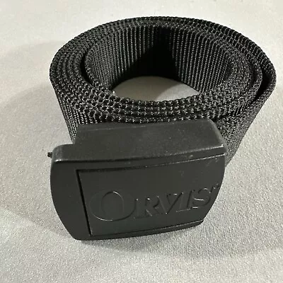 ORVIS Wading Belt 1 1/4” Adjustable To 60” Black With Clamp Buckle • $24.99