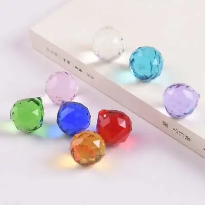 £4.74 • Buy 5pcs 20mm Hanging Crystal Ball Glass Prism DIY Chandelier Lighting Pendants