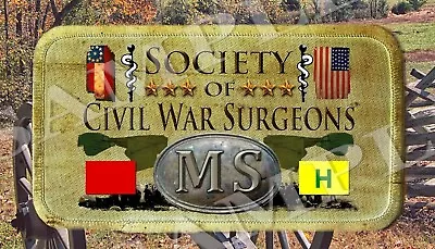 Society Of Civil War Surgeons American Civil War Themed LARGE Iron On Patch • $8.99