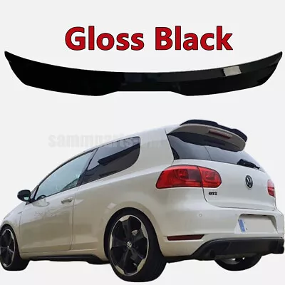 Hatchback Universal Car Rear Trunk Roof Lip Spoiler Tail Trunk Wing Gloss Black • $40