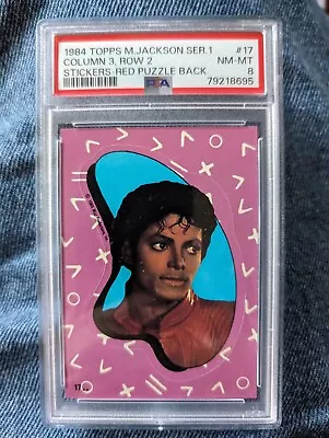 1984 Topps Michael Jackson Stickers Michael Jackson #17 PSA 8 • $7.99