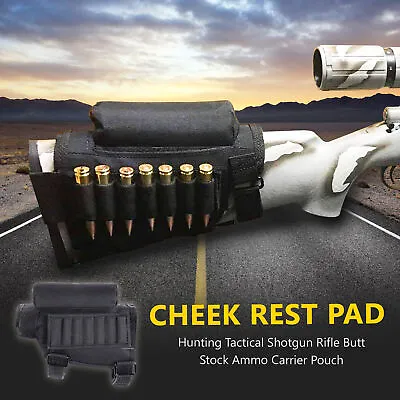 £12.95 • Buy Tactical Hunting Rifle Shotgun Buttstock Nylon Cheek Rest Ammo Mag Pouch Holder