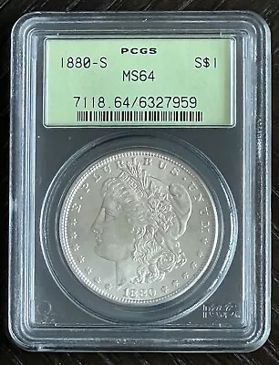 1880 S Morgan Silver Dollar Pcgs Mint State 64 Ogh • $125