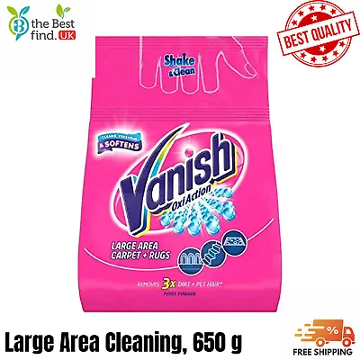 Vanish Carpet Cleaner +UpholsteryPower PowderLarge Area Cleaning650 G Free UK • £17.99