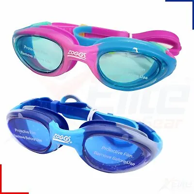 Zoggs Swimming Goggles - Super Seal Junior Boys/Girls Childrens Blue/Pink/Camo • £14.45