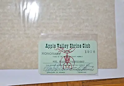 Mel Blanc Signed Apple Valley Shrine Club Card W/ CoA 1970 Shriners Auto RARE • $1020.09
