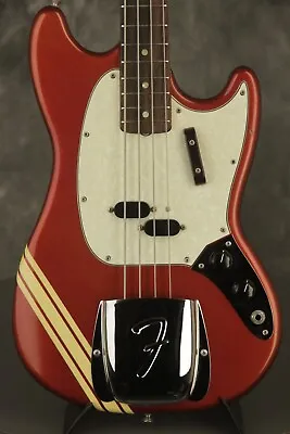 Original 1971 Fender MUSTANG BASS Competition Red W/MATCHING HEADSTOCK!!! • $4890