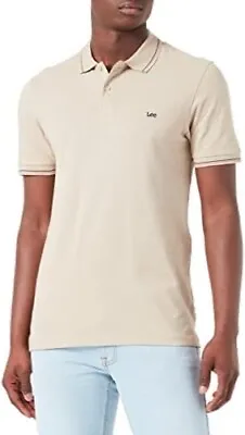 £10 • Buy LEE Qique Polo Shirt, Top MAN Beige Size S