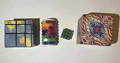 Puzzle Cube Lot Of 4(four). Mini Rubiks Tube Cube Mirror Cube Shape Cube • $25