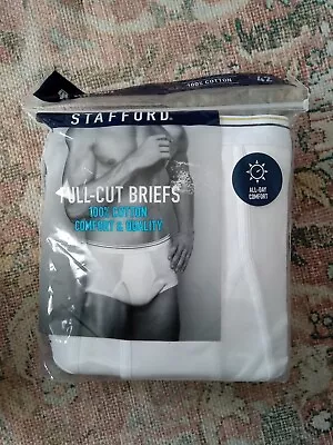 Stafford Vintage 6 Full Cut Briefs Men’s Size 42 NEW 100% Cotton • $24.99