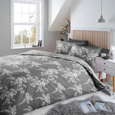 £19.62 • Buy 100% Brushed Cotton Floral Bedding Flannelette Double King Size Duvet Cover Set