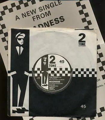 £29.99 • Buy MADNESS - THE PRINCE UK 7  - TWO 2 TONE PAPER LABELS Ska Suggs Vinyl Cd Lp KIX79