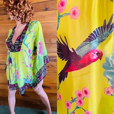 MATTHEW WILLIAMSON For H&M Rare TROPICAL Cover-Up CAFTAN Tunic Top Size 4 • $209.99