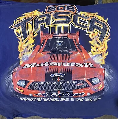 BOB TASCA III Drag Racing NHRA Funny Car Shirt Ford Motorcraft Mens XL Mustang • $14.99