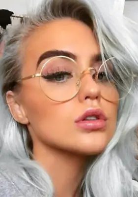 Oversized  Eyeglasses Round Gafas LENNON Miss Vintage  Round Metal Frames SHADZ  • $9.99