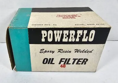 Vintage NOS Powerflo Oil Filter With Microscreen 48  • $24.29
