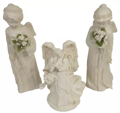 Vintage Angel Figurines MCM Lighted Ceramic 1970's White • $14.99
