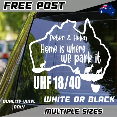 Home Is Where We Park Sticker Decal Window UHF 18/40 Caravan Australia Adventure • $8.50