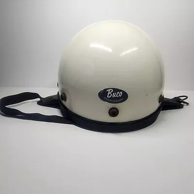 Vintage 1960's Buco Traveler Motorcycle Half Helmet White • $425