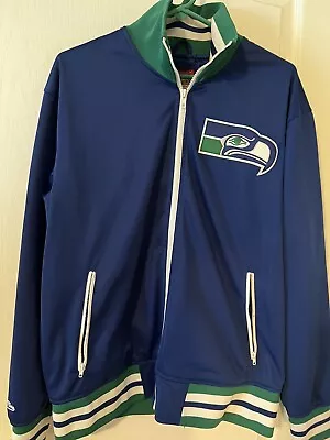 Seattle Seahawks Throwback Mitchell & Ness Jacket Size M • $29.98