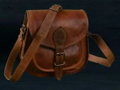 New Women Vintage Brown Leather Messenger Cross Body Bag Handmade Purse • $34.99