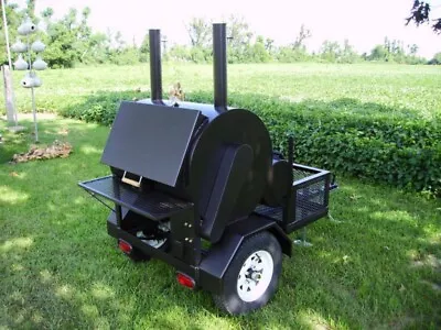 Semo Smokers LLC 30”x36 Rotisserie Smoker With Trailer  • $3999