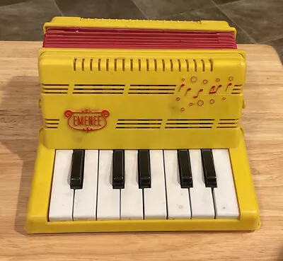 Vintage 1950s Emenee Yellow Red Accordion Plastic Toy Works Fine • $7.99