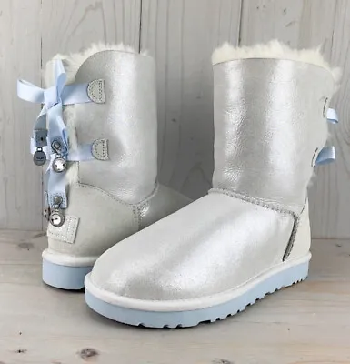 UGG Bailey Bow I Do Wedding Uggs Size 7 RARE! No Box Missing 2 Crystals On Bow • £289.13