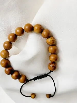 12MM Stone Wood Like Stone Beaded Shamballa/macrame Man Bracelet • $15