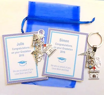 £5.65 • Buy Nurse Doctor Congratulations On Graduation Bag Charm Keyring Gift Gift Card